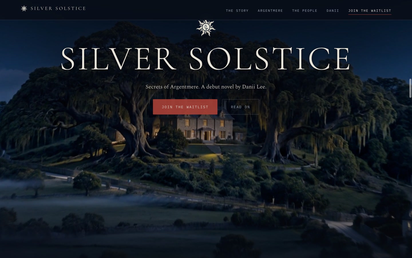 Silver Solstice launch site, the film hero mid-scroll