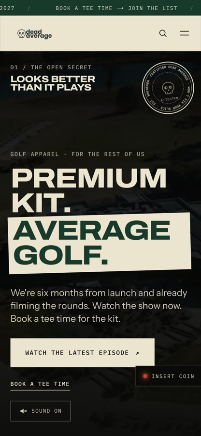 Dead Average Golf on a phone
